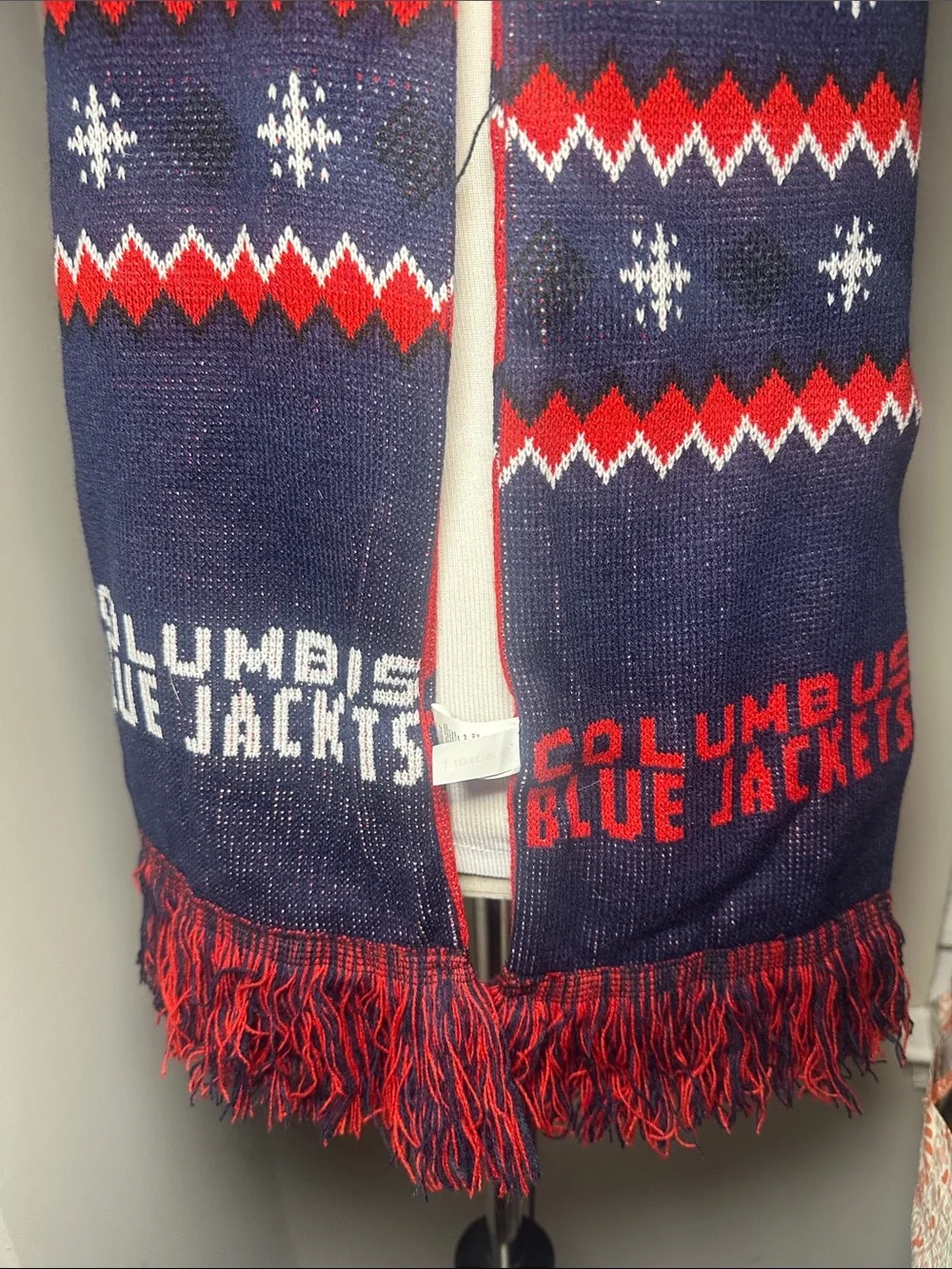Columbus Blue Jackets Red & Navy Knit reversible Scarf